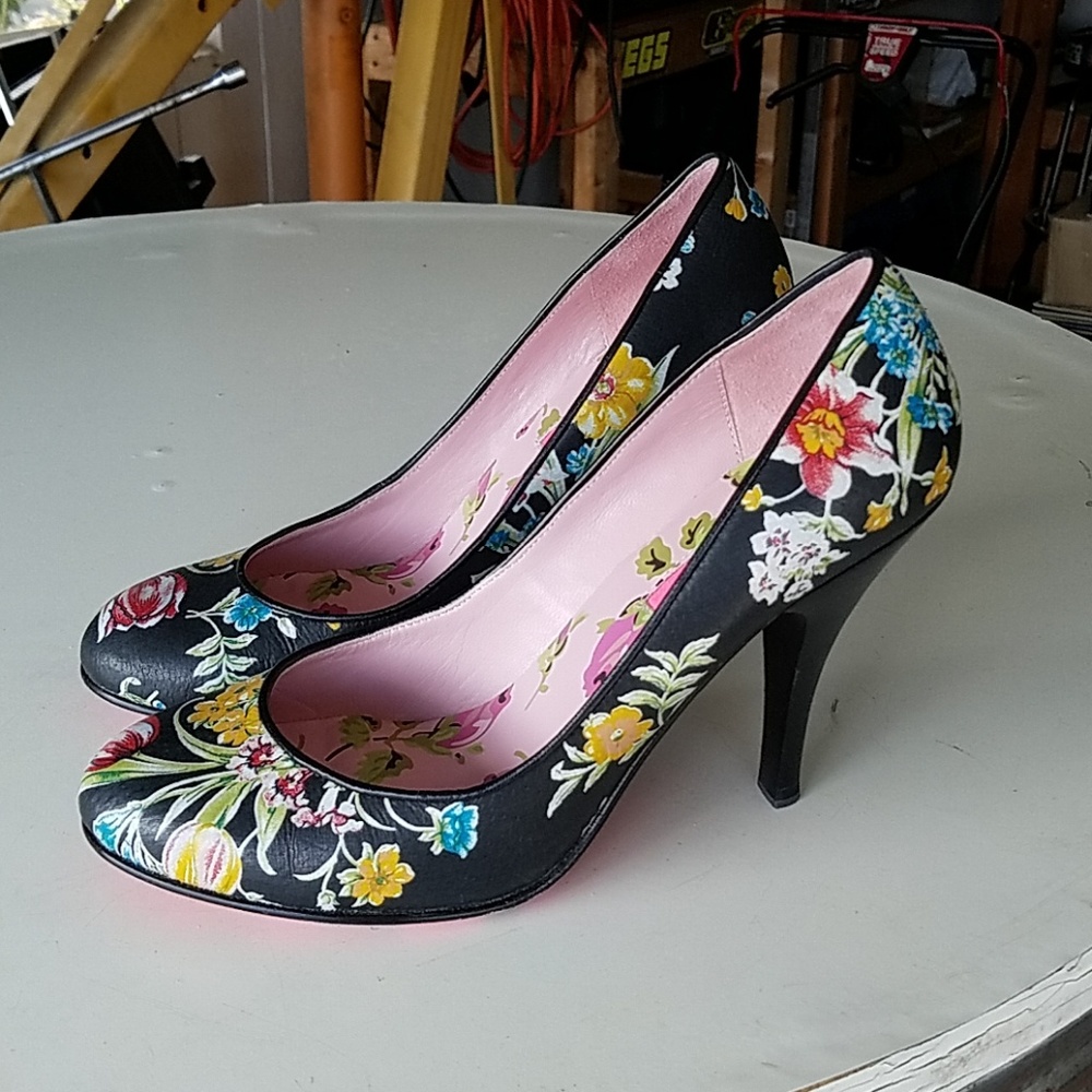 Betsey Johnson Floral Heels